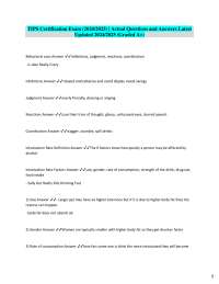 TIPS Certification Exam Study Guide: 2024/2025 Questions and Answers