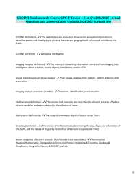 GEOINT Fundamentals: Questions and Answers 2024/2025