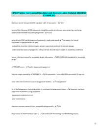 Playground Safety Standards Practice Test: ASTM & CPSC Guidelines