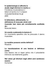 Recupero funzionale dell’atleta