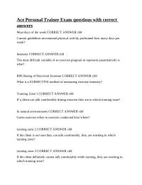 ACE Personal Trainer Certification Exam Q&A: Comprehensive Study Guide