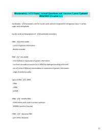 Biochemistry ACS Exam Prep: Nucleic Acids, Replication, and Enzyme Kinetics