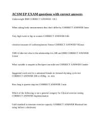 ACSM EP EXAM questions with correct answers