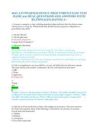 Pharmacology Exam Test Bank: 245 Questions & Answers with Rationales