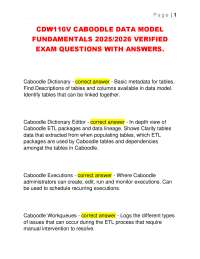 CDW110V CABOODLE DATA MODEL  FUNDAMENTALS 2025/2026 VERIFIED  EXAM QUESTIONS WITH ANSWERS