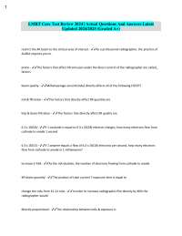 Radiography Core Exam Review: X-Ray Physics and Digital Imaging Q&A