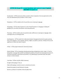 Anthropology Exam Prep: Key Concepts and Definitions