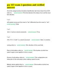 psy 357 exam 2 questions and verified answers