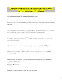 AMMO 49 Questions and answers with 100%  correct solutions | A+ Grade How do you report a