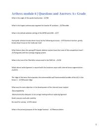 Arthrex Module 6: Key Questions and Answers for Orthopedic Procedures