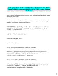 NFL Agency Exam Prep: Player Contracts & CBA Essentials