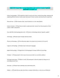 Cultural Anthropology Exam Prep: Key Concepts and Theories