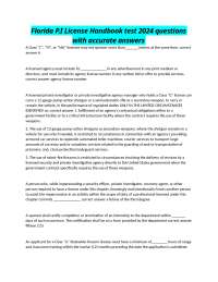Florida Private Investigator License Exam Prep 2024: Questions and Answers