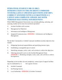 FEMA ICS 100 Exam Prep: Questions and Answers for Incident Command System