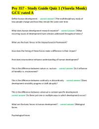 Human Development Study Guide: Theories, Research Methods, and Key Concepts