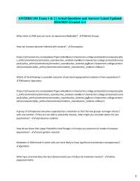ANTHRO 101 Exam 1 & 2 | Actual Questions and Answers Latest Updated  2024/2025 (Graded A+)