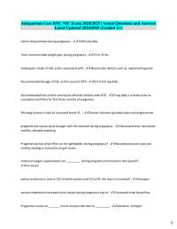 Antepartum Care: Exam Q&A for RNC NIC Certification