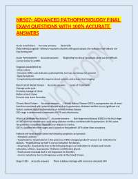 NR507 – Advanced Pathophysiology Final Exam – Chamberlain University – 2024/2025 – Questi