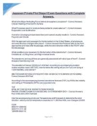Jeppesen Private Pilot Stage II Exam Questions with Complete Answers.