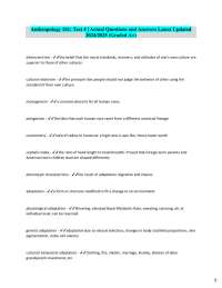 Anthropology 101: Key Concepts and Exam Questions
