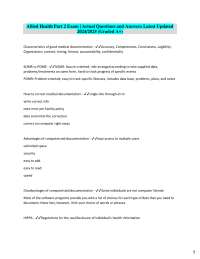 Allied Health Part 2 Exam | Actual Questions and Answers Latest Updated  2024/2025 (Graded