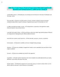 Mass Communication Theories: Limited Effects Theory Exam Questions
