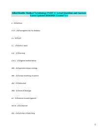 Medical Terminology: Essential Abbreviations and Acronyms