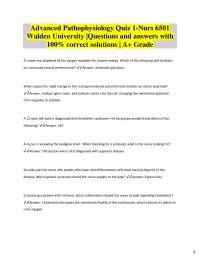 Advanced Pathophysiology Quiz: Genetic and Cellular Mechanisms