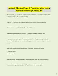 Asphalt Binder Exam Questions and Solutions: Superpave and Performance Grades
