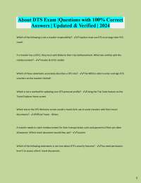 DTS Exam Questions and Answers 2024: Study Guide