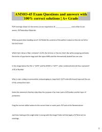 AMMO-45 Exam Q&A: Ammunition Handling and Safety