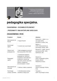 Pedagogika Specjalna – Kompletne Opracowanie Zagadnień Egzaminacyjnych (UKEN 2025)