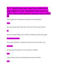 Child Abuse and Neglect: Key Questions and Answers