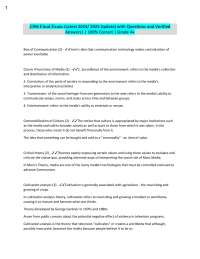 J306 Final Exam Prep: Key Media Theories and Concepts