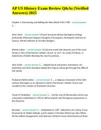 AP US History Exam Review: Colonial America Q&A