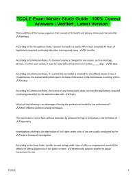 TCOLE Exam Master Study Guide: Questions and Answers