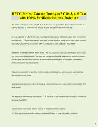 BPTC Ethics: Duties, Honesty, Integrity, and Independence