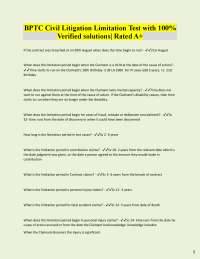 Civil Litigation: Limitation Periods Q&A