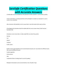 ServSafe Certification Exam Q&A: Your Study Guide to Success