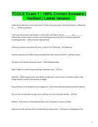 TCOLE Exam 1: Law Enforcement Ethics and Community Policing Study Guide