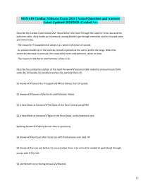 Cardiac Midterm Exam Q&A: Key Concepts and Clinical Findings