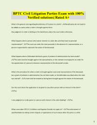 Civil Litigation Parties Exam Q&A: Key Rules and Procedures