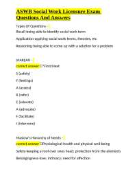 ASWB Social Work Licensure Exam: Questions and Answers for Exam Prep