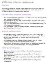Kommunikation in der pflege