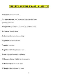 VITUITY SCRIBE EXAM 1&2 STUDY GUIDE 100% CORRECT