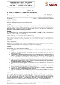SOLICITUD DE ACCESO AL SISTEMA DE INFORMACIÓN NACIONAL PARA LA RESPUESTA Y REHABILITACIÓN