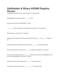 Gallbladder & Biliary ARDMS Registry Review 2024/2025. 114 Questions And Verified Answers