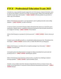 FTCE Professional Education Exam 2025: Practice Questions and Answers
