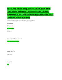 ILTS 305 Exam Prep Latest 2025-2026 With 300 Exam Practice Questions And Correct Answers/