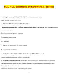 FCIC/NCIC Exam Questions and Answers: A Comprehensive Guide